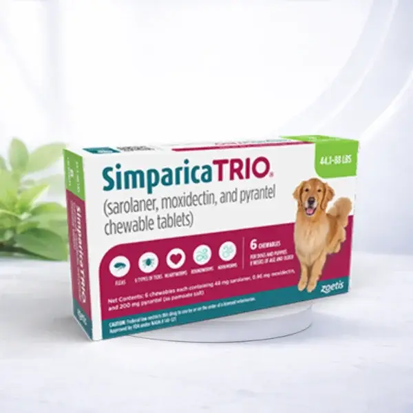 Animals Plus | Simparica Trio Carton 6 Count 44.1 88 lbs